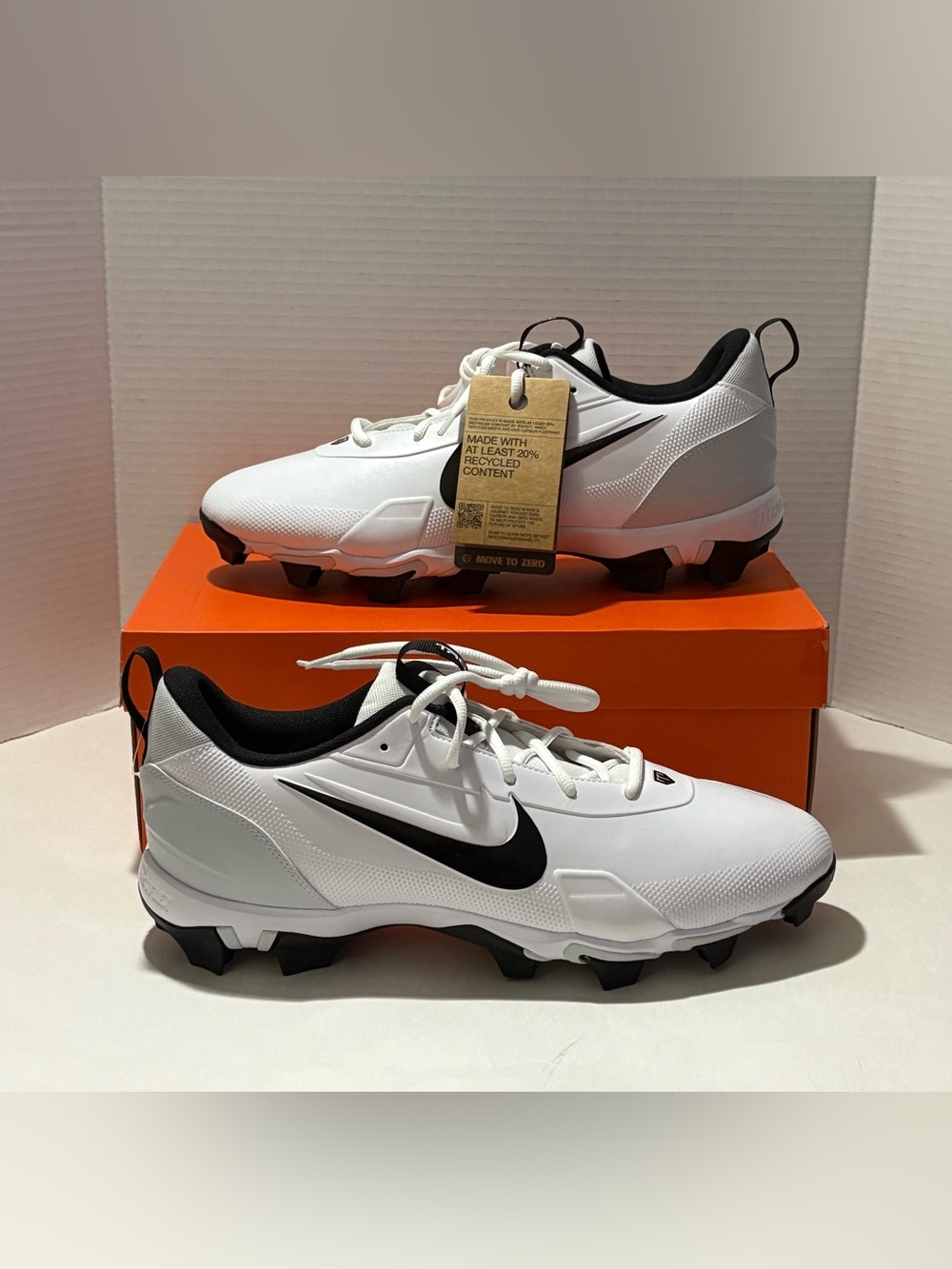 Size 13 Nike Force Trout 9 Keystone Men’s Baseball Cleats FB9728-100 white black